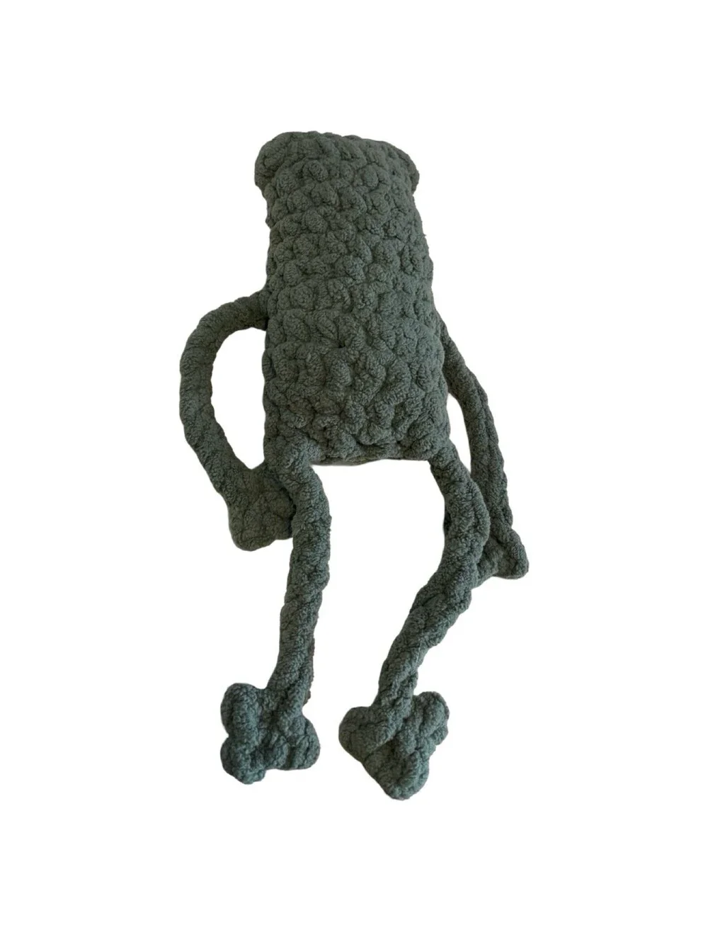 Handmade Crocheted Green Leggy Frog